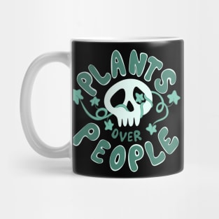 Plants Over People Plant Lover Skull Ivy Mug